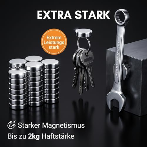 100 Stück Mini Neodym-Magnete,8X2mm Runde Starkmagnete mit starker Haftkraft – Ideal für Magnettafel, Whiteboard, Kühlschrank und Handwerk