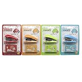 M&G MGS-04 - Juego de mini engrapadora n.º 10 con grapas, capacidad de 12 hojas, grapadora de bolsillo, 1000 piezas de grapas n.º 10, suministros de oficina, papelería escolar (1 unidad, color