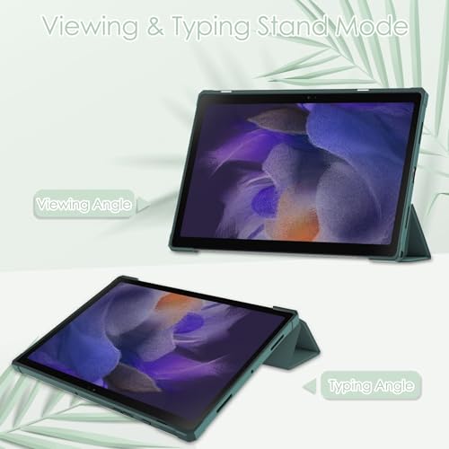 Étui de protection pour Samsung Tab A8 10.5, coque fine transparente vert foncé