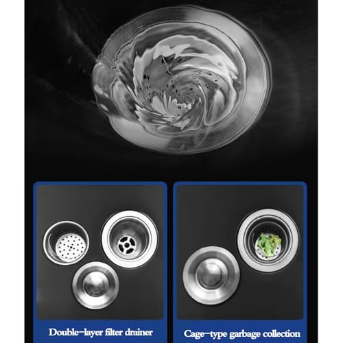 Fregadero monomando de acero inoxidable duradero con escurridor integrado moderno 7