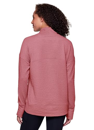 Image of RBX Active Women's Ultra Soft Quilted Cowl Neck Pullover Sweatshirt