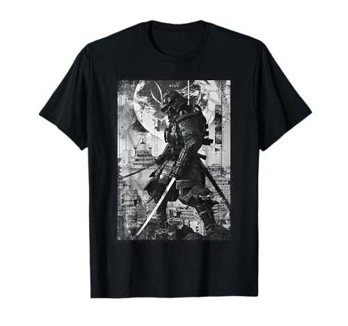 Hip Hop Urbana Y2K Vintage Hipster Edgy Streetwear Samurai Camiseta