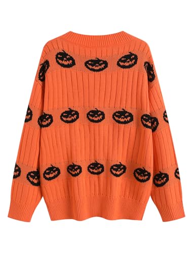 Image of ZAFUL Women's Striped Cardigan Button Up Open Front Knit Oversized Sweater | Button down, Soft chunky knit, Lightweight, Loose fit, Long lantern sleeve, Casual Daily Going Out, Fall Winter Outfits