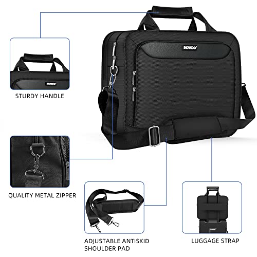 Showkoo Carry-On Luggage 2 Piece Softside Lightweight Durable Suitcase With Bag Tote Double Spinner Wheels Tsa Lock Black 20-Inch #TOP5