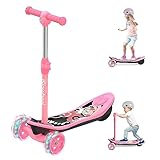 isinwheel Mini Pro Electric Scooter for Kids Ages 3-12, 2-Speed, 3-Wheel Electric Scooter, Gift for Boys/Girls, Electric Kick Scooter with Long Battery Life, Flashing LED Wheels, 3 Adjustable Height