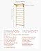 VEVOR Swedish Ladder Wall Gym, 2-in-1 10-Level Indoor Jungle Gym, 220LBS Loading Solid Wood Gymnastic Stall Bars for Kids & Adults, Indoor Playground Climbing Playset with Pull-Up Bar, Wall Ladder