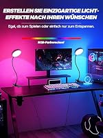 Leselampe Bett, 10 RGB Farben+10 Helligkeit Klemmlampe, 72 LED Klemmleuchte – Ansicht 5
