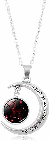 UEXIA Women's Zodiac Necklace 12 Constellations Pendant Clavicle Chain Necklaces