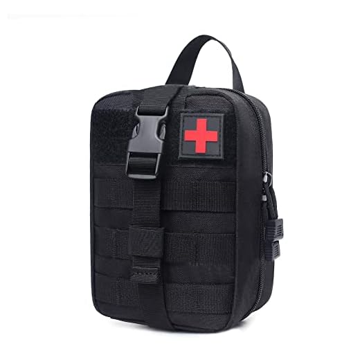 Dioche Bolsa Primeros Auxilios, Bolsa Táctica Compacta Botiquín Médico para Viajes en El Lugar de Trabajo al Aire Libre en el Hogar(Negro)