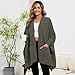 CUBRIDGE Wearable Blanket Sherpa Poncho Unique Office Work Warm Cozy Shawl TV Throw Blankets, Plush Cape Wrap for Adults (Green)