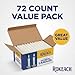 Rokeach Standard Shabbat Candles, 72 Count | White Paraffin Wax Sabbath Candles | 3-Hour Burn Time