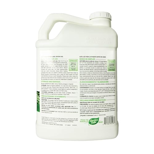 Image of Liquid Fence Deer And Rabbit Repellent Concentrate 2.5 Gallons, 2 Pack | Use to Treat on Gardens, Flowers, Shrubs, Trees & Vines, Covers up to 50,000 Sq. Ft., Harmless to Plants & Animals