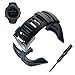 Produktbild JTMM Ersatz-Uhrenarmband aus weichem Gummi, mit Werkzeug für Suunto Ambit 3 Peak / Ambit 2/1, Schwarz