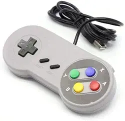 Controle USB para Windows Linux Padrão SNES Super Nintendo Barato Promoção Liquidação