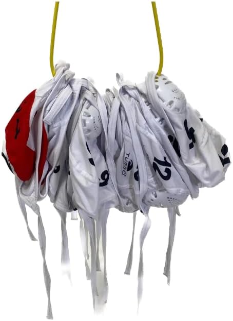 Turbo Junior Water Polo Cap Set with 3 Numbers (White)