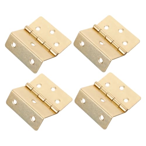DIYEAH Bisagras De Gabinete Vintage De Metal 3 Pliegues Retro 4 Piezas Bisagras Para Puertas Armarios Muebles FáCil InstalacióN