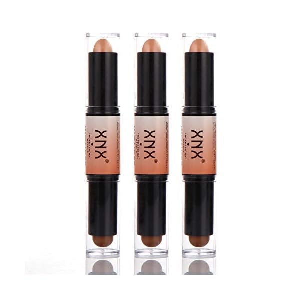 Dual-ended Contour Highlight Stick,Wonder Stick,2 in 1 Concealer,Contour Foundation Stick For Face Body Shaping,Waterpoof Lasting (Medium)