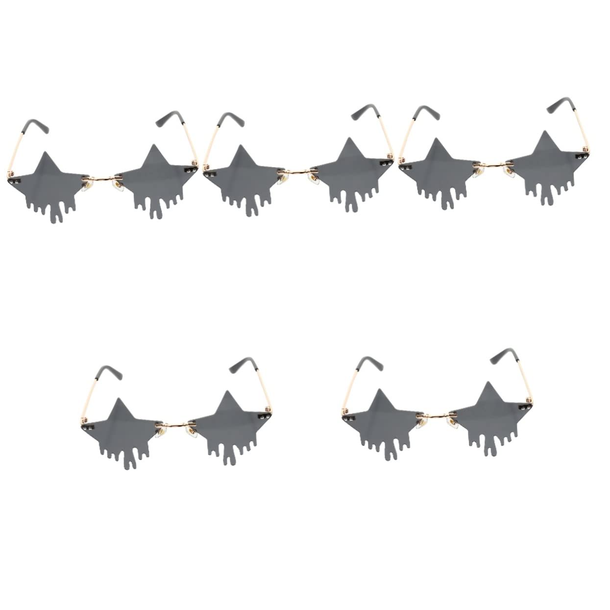STOBOK 5paare Party Sonnenbrille Im Star-design Lustige Rahmenlose Sonnenbrille Für Feiern Festivals Und Leichte Strapazierfähige Accessoires Für Unvergessliche