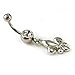Soulbreezecollection Fleur De Lis Lily Flower Dangle Belly Button Navel Naval Rings Body Fashion Jewelry 14 Gauge