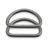 CRAFTMEmore D-Ring Findings Metal Non Welded D Rings for Belts Bags Landyard Leathercraft Available 4 Colors 1 1/4 & 1 1/2 Inches Pack of 20 (1 1/4 Inches, Gunmetal)
