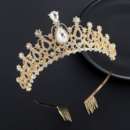 Shining Diva Fashion Crystal Tiara and Crown for Women Stylish Headband Crowns with Comb Tiaras for Girls Kids Queen Princess Wedding Bridal... - Image 7