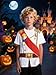 COSLAND Prince Costume for Kids Boy Halloween Shirt, White, Small