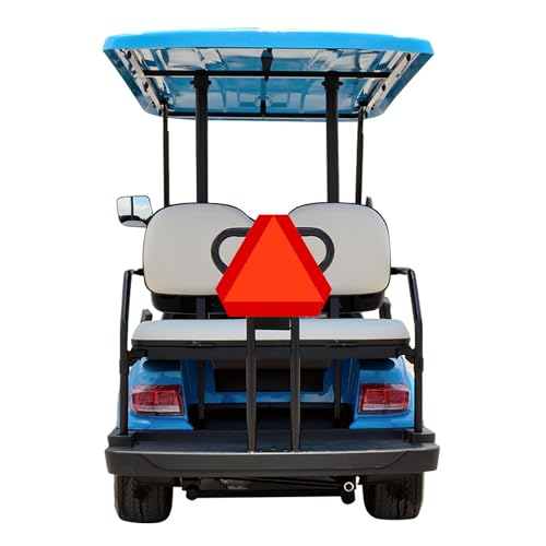 Image of IGNIXIA (Pack of 04) Slow Moving Vehicle Sign, PVC Vinyl Decal Slow Moving Vehicle Triangle Sticker, 14 inchx 16 inch Inches Orange Base with Reflective Border, UTV, Safety Triangle Signs (4)