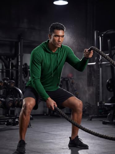 Image of Lexiart Mens Cotton Hoodies Pullover Sport Muscle Workout Shirts