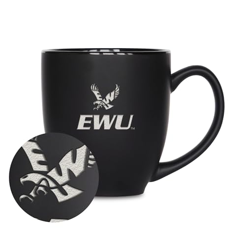 Mug en céramique Eastern Washington Eagles tasse noire mate laser - 2