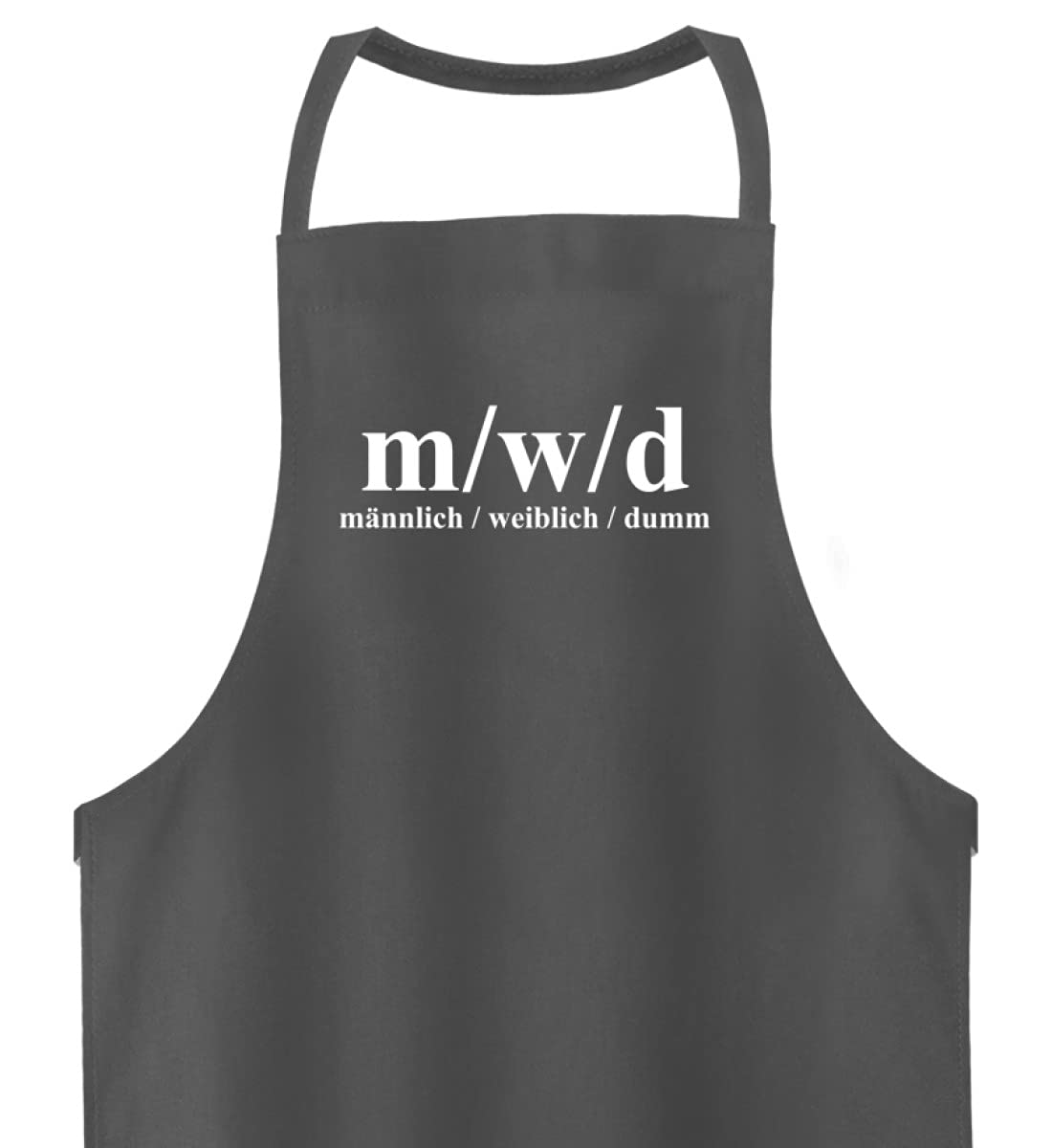 M/W/D - Grembiule da barbecue maschio, femminile, dumm - di alta qualità, grigio., One Size