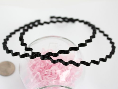 Careforyou® Unisex Black Elastic Wavy Spring Wave Metal Sports Hair Hoop Band Girl Men`s Head Band Accessory (5PCS) - Image 2