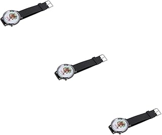 Relógio De Pulso Masculino 3 Pçs Relógio De Quartzo Preto Para Menino Relógio De Pulso De Quartzo Casual Feliz Natal Relógio De Quartzo Menino Relógio De Quartzo