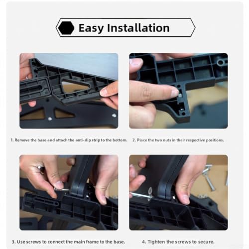 Estante de estacionamiento ajustable para bicicletas de piso resistente negro ABS 7