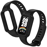 [YFFSFDC] Redmi Smart Band 3 交換バンド 2個入り Xiaomi Band 9 Active 換えバンド 小米 シャオミ 替え 予備 交換用 ベルト ラバーベルト シリコン製 防水 防汗 通気 (ブラック)