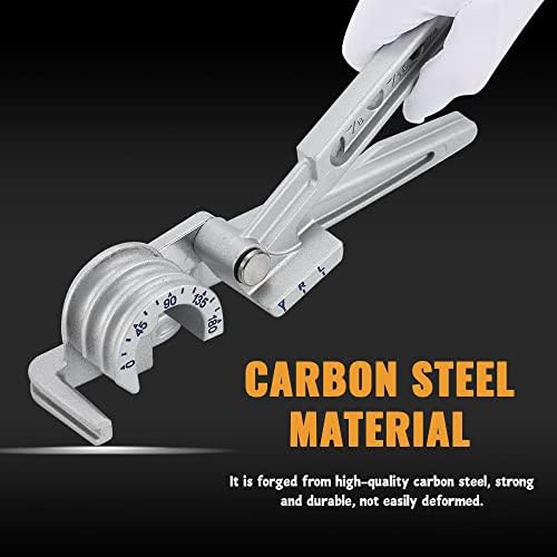 Bonvoisin Manual Tube Bender 3 in 1 0-180 Degrees Copper Tubing Bending Tools for Copper, Brass, Aluminum and Soft Metal (1/45/163/8)