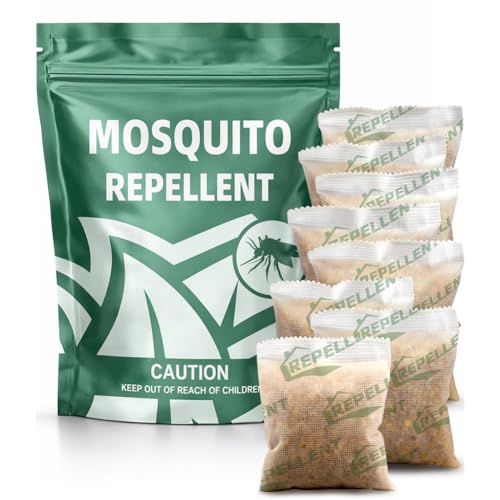 Kopplvn Mosquito Repellent Outdoor Patio, Backyard Mosquito Repellents, Mosquito Deterrent Indoor for Home, Mosquito Control for Door, Keep Mosquito Away from Garage, Last up to 2 Months-8 Pouches