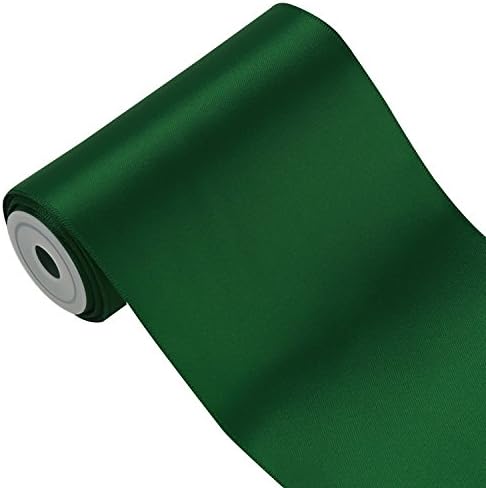 RUSPEPA 100mm Wide Solid Color Double Face Satin Ribbon - 4.5m/spool (Red)