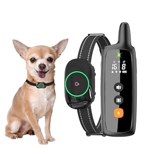 Dog Training Collar, Dog Shock Collar with Remote Control, Rechargeable E Collar for Dogs Training, Smart Bark Collar with 3 Modes, Anti Barking Collar for Large Medium Small Dogs