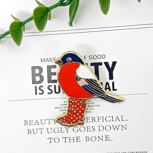Image of Adorable Booted Bird Pin - Animal World Series | Premium Enamel Pin - Statement Lapel Pin - Plated Badge for Clothing, Bags, Hats, Jackets, and Lanyards