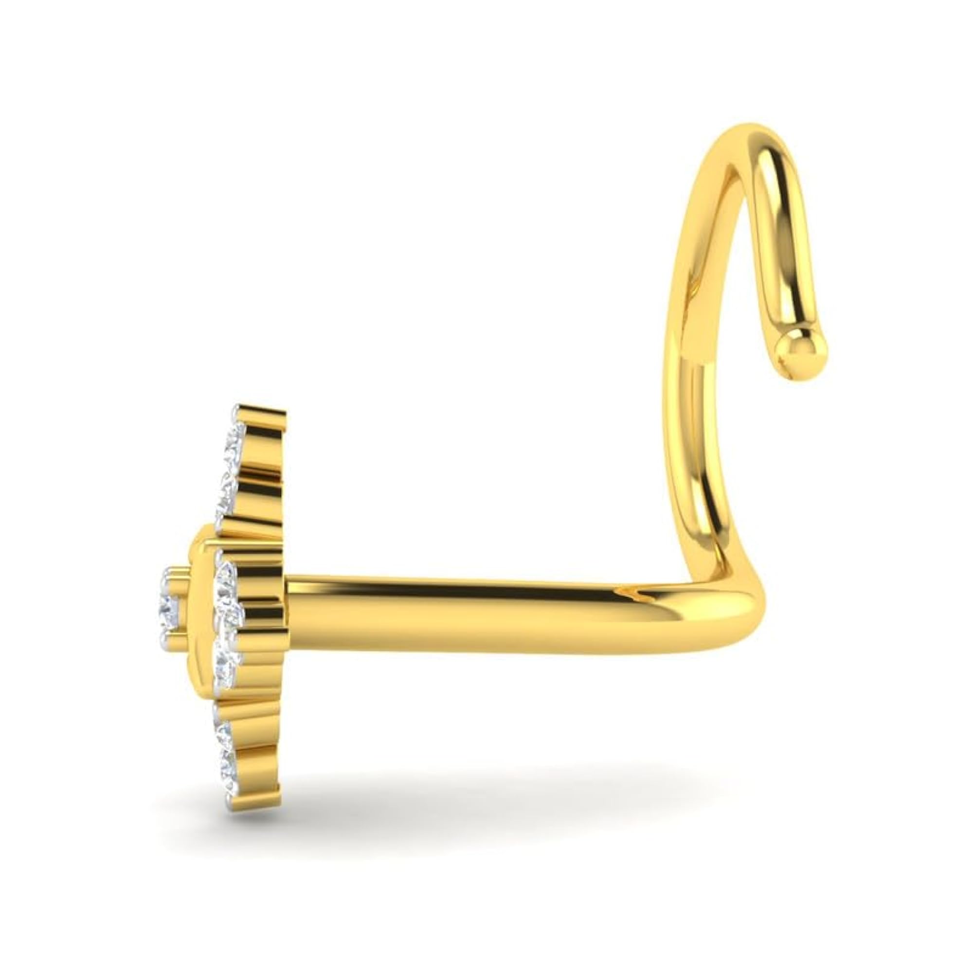 Women's 9K BIS Hallmarked Yellow Gold Stud Nosering