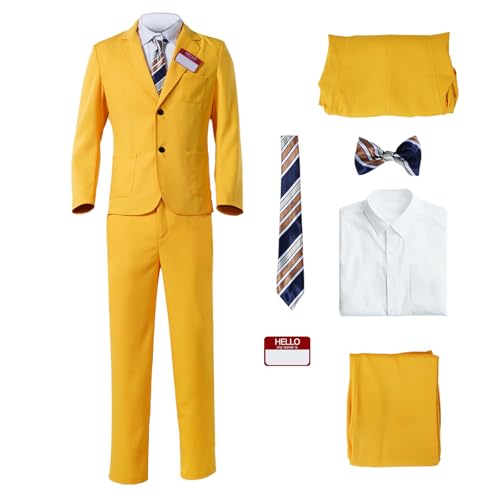 Men's Cosplay Uniform Yellow Suit Costume Halloween Deluxe Outfits