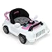 Jeep Classic Wrangler 3-in-1 Grow with Me Activity Walker - Features Music, Lights, Removable Play Tray, Push Walker Mode, Converts into Rolling Car Toy, White/Pink