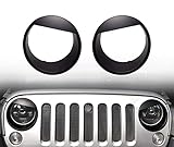 Compatibilité : bestsxma noire avant lumière phare TRIM de Angry Bird style Coque ABS pour 2007–2017 Jeep Wrangler jk