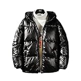 [KAPE1] ダウンジャケット 4XL メンズ ジュニア 襟付き ボタン くろい ポケット チャック 光沢感 ツヤツヤ シルバー 秋冬服 ブラック 軽量 暖かい 柔らかい 大きいサイズ おしゃれ 通勤通学 防寒防風 大きいサイズ 冬 ダウンコート