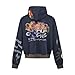 JCZVQPAB Y2K men's and women's retro graffiti printed hooded sweatshirts, loose casual jackets for couples (black,M,Medium)