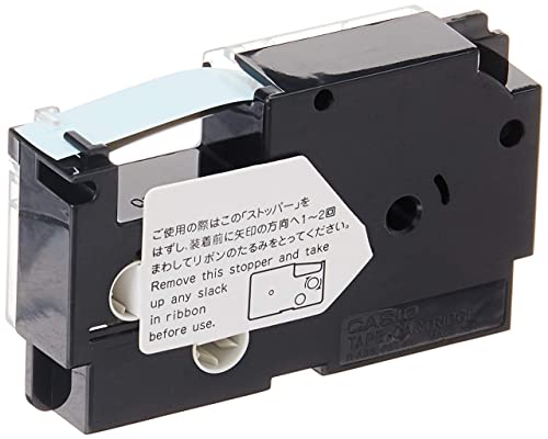 Image of Casio XR-18WE1 Label Printer Tape (Black and White) & Casio XR-12WE1 Label Printer Tape (Black and White)
