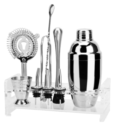 Kit de Bartender, Coctelera 10 Piezas con Soporte 550 ml miniatura 1