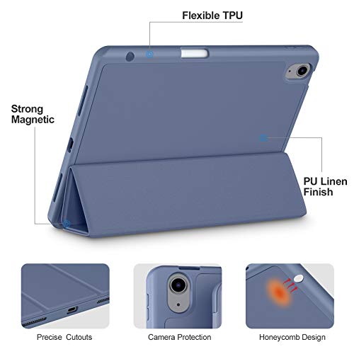 Image of Akkerds for iPad Air 11 Inch Case M4 /M3 /M2, Air 5th /4th Gen 10.9, Blue Gray