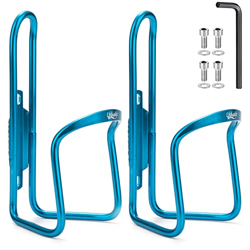 Image of USHAKE Water Bottle Cages, Basic MTB Bike Bicycle Alloy Aluminum Lightweight Water Bottle Holder Cages Brackets(2 Pack- Drilled Holes Required)