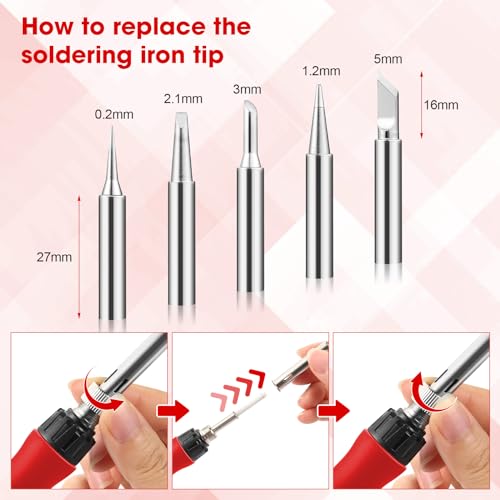 Q-Ming SIK100 Soldering Iron Kit, 100W Led Digital Solder Iron Soldering Gun Kit thumb #2